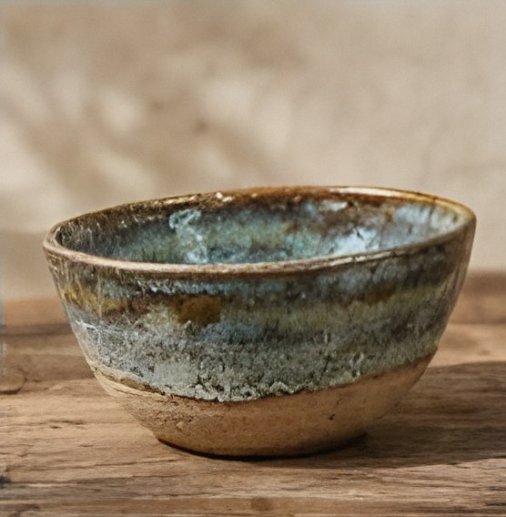 Blue glaze bowl